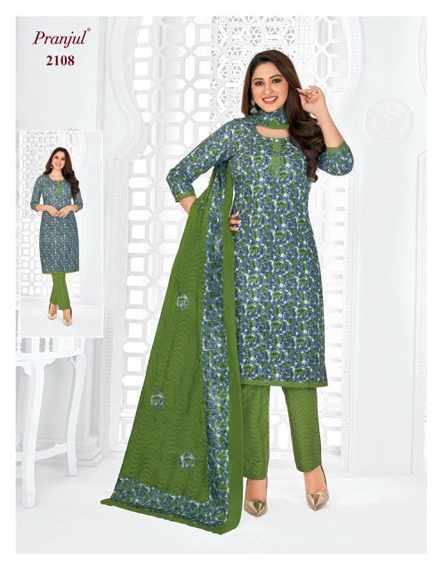 Priyanka Vol 21 By Pranjul Pure Cotton Printed Readymade Dress
